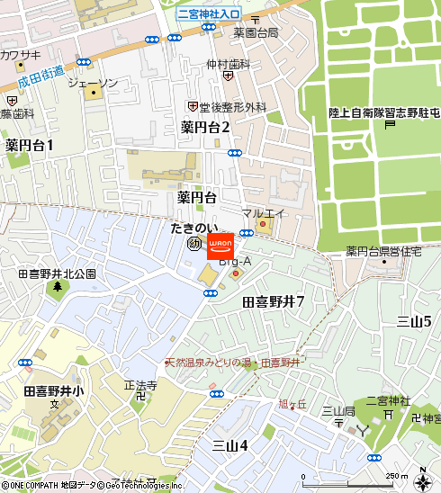 イオンバイク船橋田喜野井店付近の地図